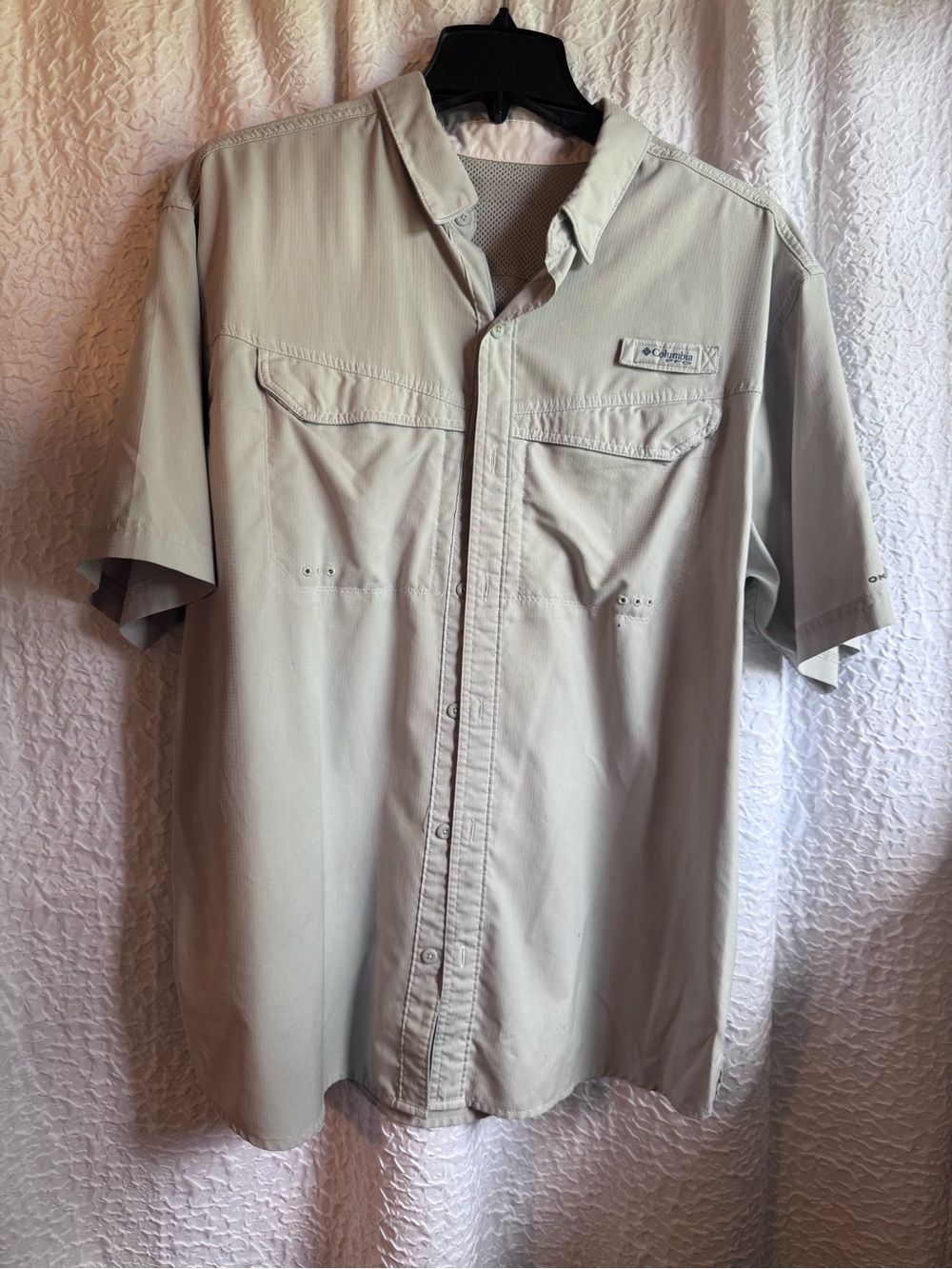 Columbia Short-Sleeve Button-Down Shirt - Light Khaki